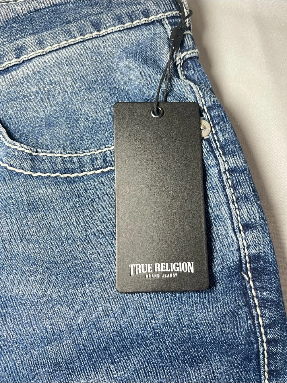 True Religion Geno Big T Flap Slim Jeans Men’s 32x32 Medium Spiced Orchard Wash